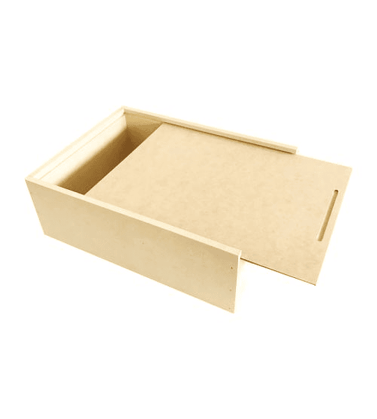 Caja de Madera para Vino con tapa Corrediza