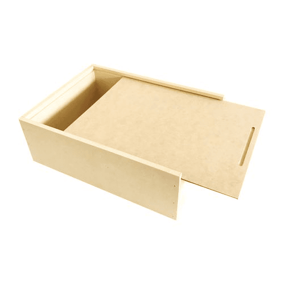 Caja de Madera para Vino con tapa Corrediza