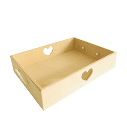 Caja de Madera Desayuno Sorpresa Corazón