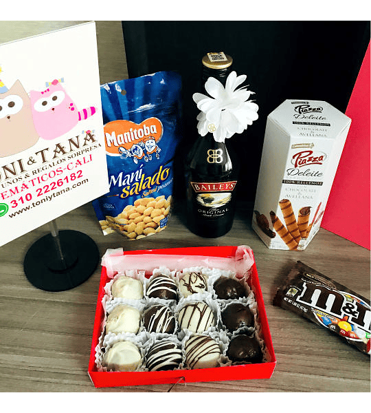 Regalo Sorpresa en Caja Corrediza con Baileys y trufas