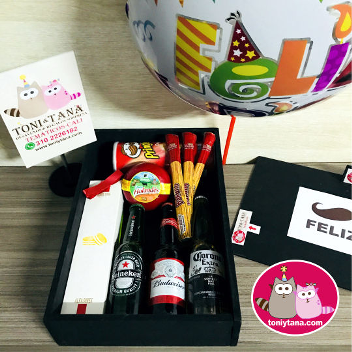 Regalo Sorpresa en Caja con Cervezas y Alfajores