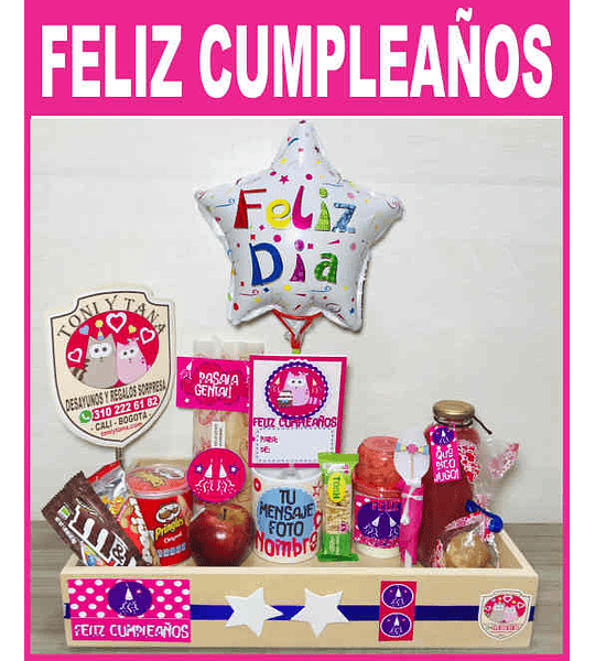 Desayuno Regalo Sorpresa FELIZ CUMPLEAÑOS Clásico 