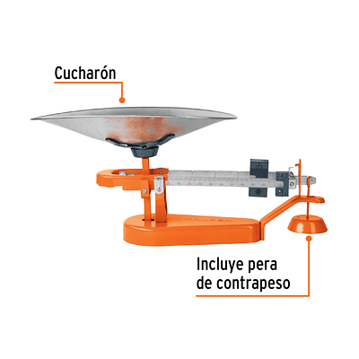 Balanza Mecanica 10kg con Cucharon Pilones de Acero, Truper 17084
