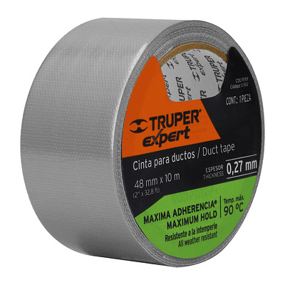 Cinta Ducte Tape (Cinta Americana) 48mm x10m E0.27mm Resistente a Temperaturas 6 Piezas, Truper 10932