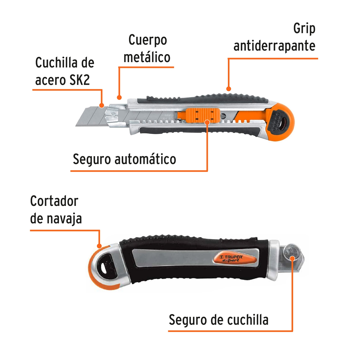 Compra en Linea Cutter Profesional Alma Metalica 18mm TRUPER en