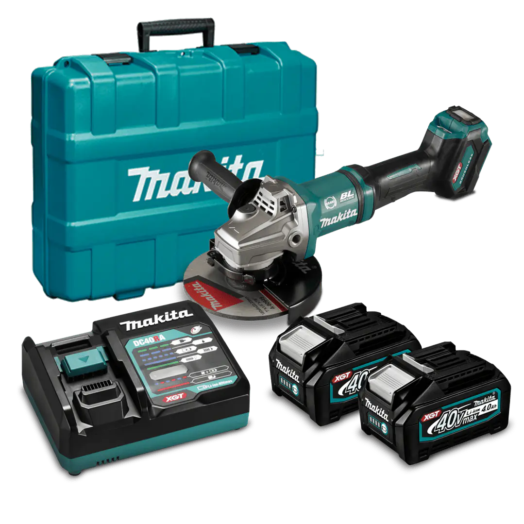 Esmeril Angular 180mm 40v + 2 Baterías + Cargador + Makpac Ga037gm201 Makita 1