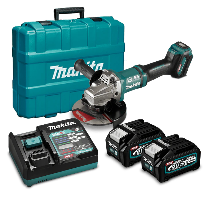 Esmeril Angular 180mm 40v + 2 Baterías + Cargador + Makpac Ga037gm201 Makita 1
