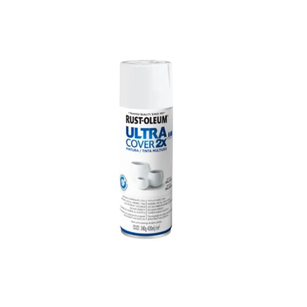 Pintura en Aerosol Ultra Cover 2X Blanco Brillante 340G Rust Oleu 1