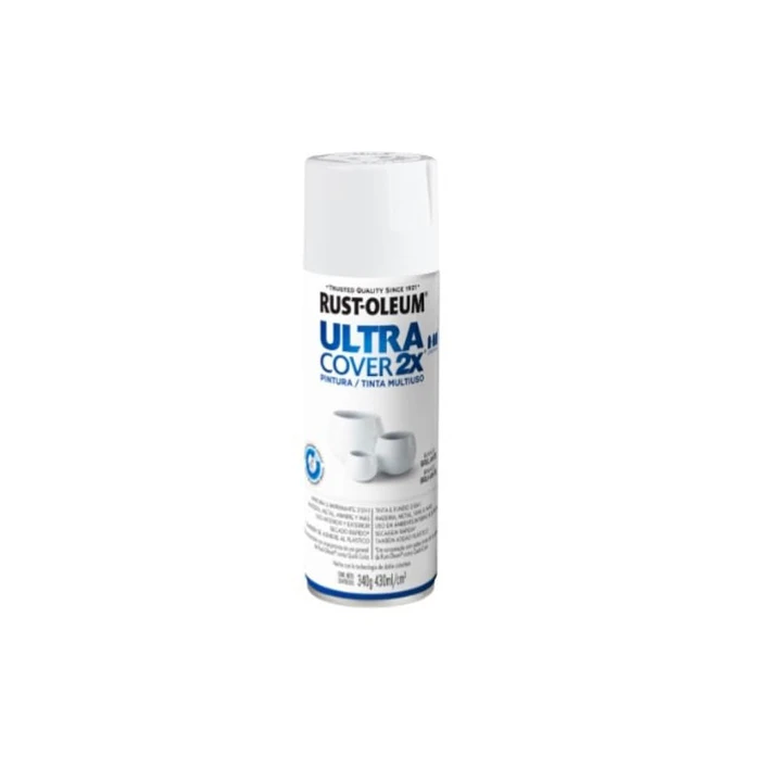 Pintura en Aerosol Ultra Cover 2X Blanco Brillante 340G Rust Oleu 1