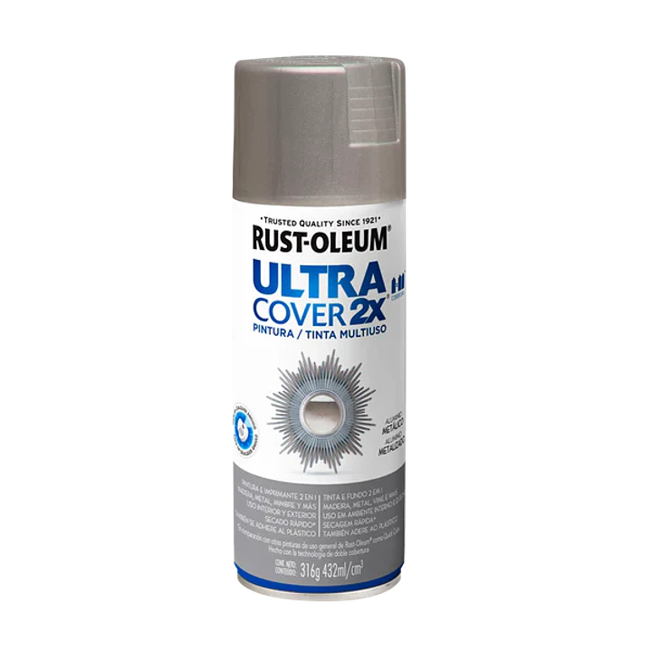 Pintura en Aerosol Ultra Cover 2X Aluminio Metalizado 312G Rust 1