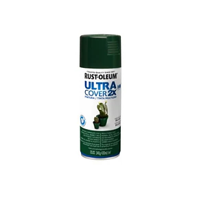 Pintura en Aerosol Ultra Cover 2X Verde Oscuro Brillante 340G Ru