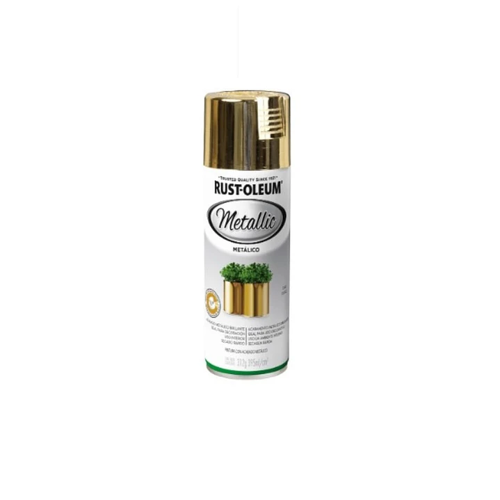 Pintura en Aerosol Metallic Acabado Metalico Oro 312G Rust Oleu 1