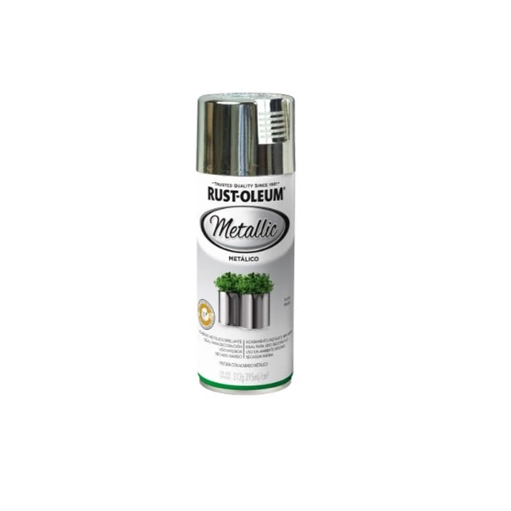 Pintura en Aerosol Metallic Acabado Metalico Plata 312G Rust Ole 1