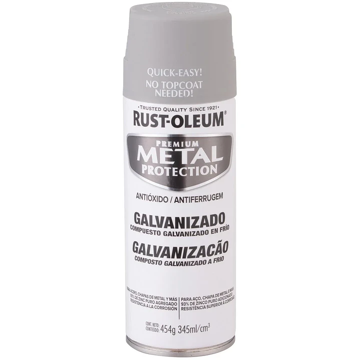 Pintura en Aerosol Metal Protection Compuesto Galvanizado Gris 1