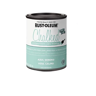 Pintura Tizada Chalked Paint Brush Azul Sereno 1/4 Galon Rust