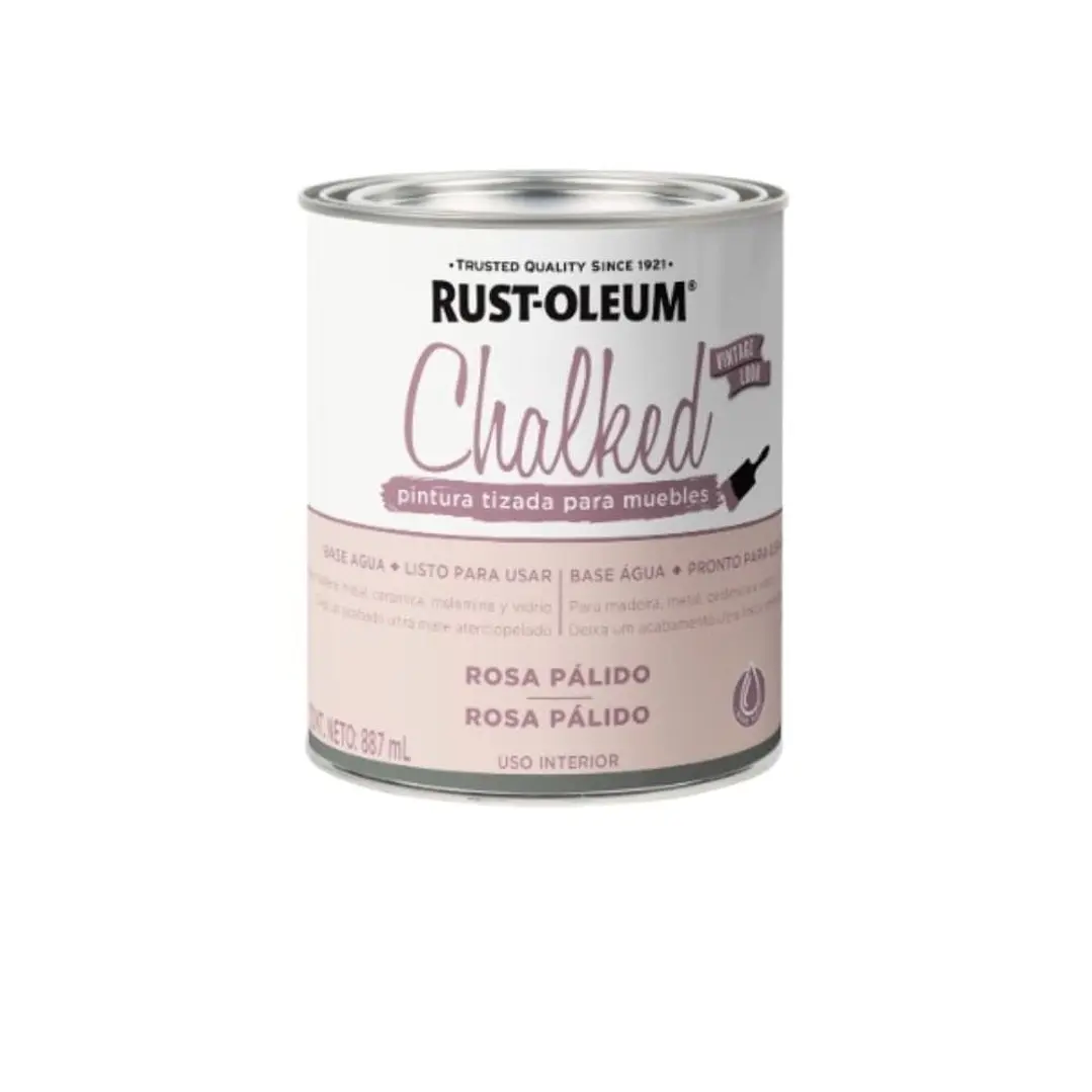 Pintura Tizada Chalked Paint Brush Rosa Palido 1/4 Galon Rust 1