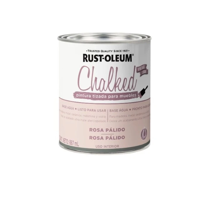 Pintura Tizada Chalked Paint Brush Rosa Palido 1/4 Galon Rust 1