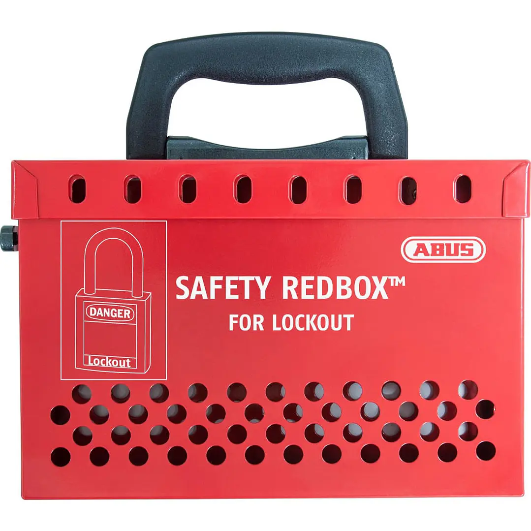 Caja Bloqueo Grupal Acero B835 Roja ABUS 1