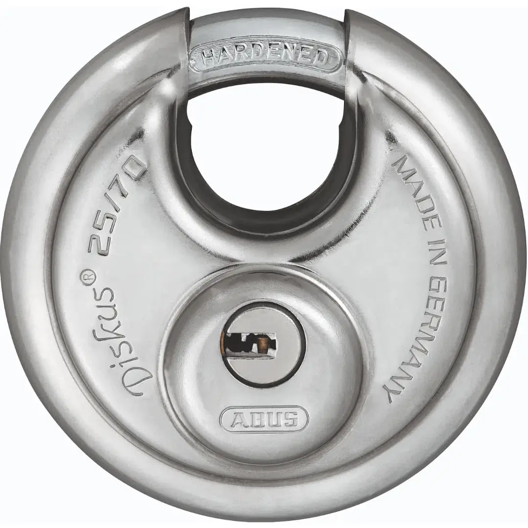 Candado Acero Diskus 25/70 Kd Llave Punta Blister Abus 1