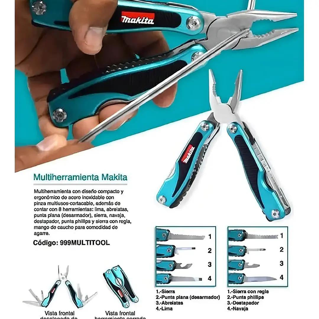Pinza Multi Herramienta 10 En 1 Makita 999 multitool  3