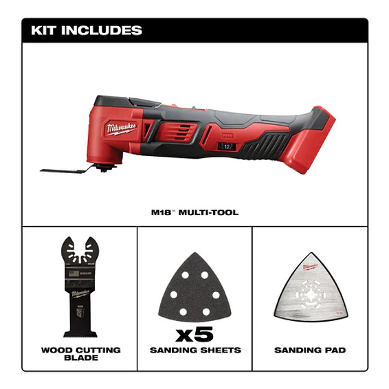 Milwaukee Herramienta Oscilatoria Multiuso M18 2626-20 4