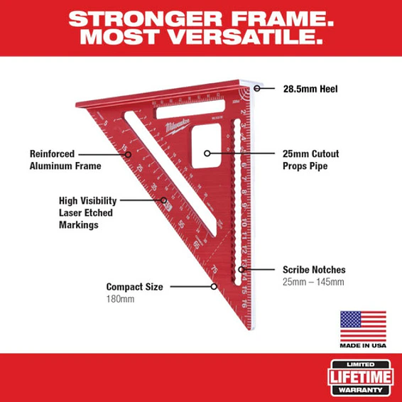 Escuadra Rápida Milwaukee 18 cm Hecha En Usa Métrica Mlsq170 4