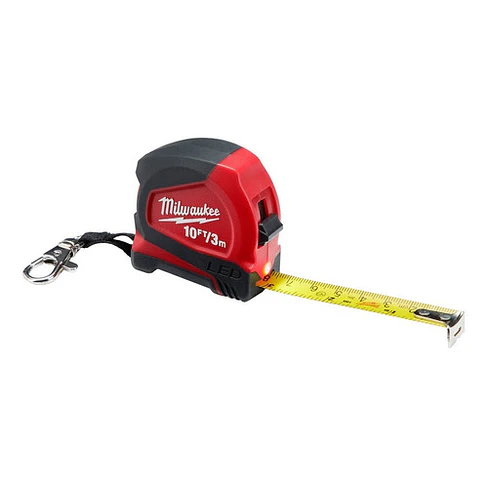 Huincha De Medir Milwaukee 3 Metros Tipo Llavero Con Luz Led 48-22-6601 1