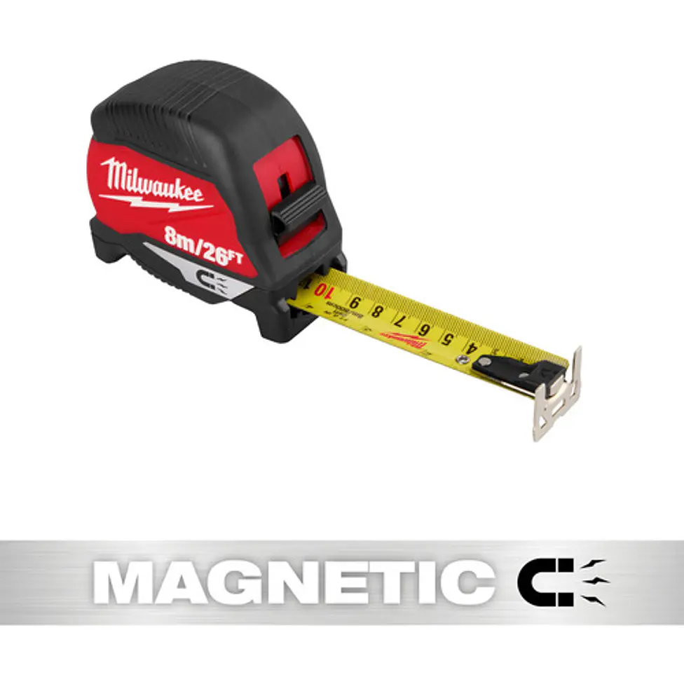 Milwaukee Huincha De Medir Punta Magnética 8 Mt 48-22-1026m 3