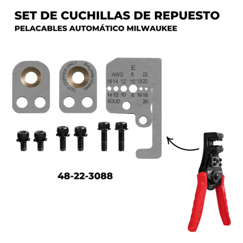 Milwaukee Repuestos Para Pelacables Automático 8 - 20 Awg 2