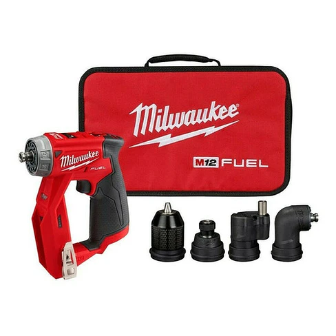 Taladro De Instalación 4 en 1 Milwaukee M12 Fuel Cabezal Intercambiable 2505-20 1