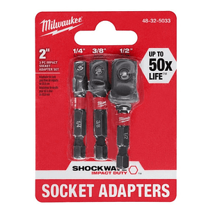 Milwaukee Shockwave Set 3 Adaptadores Para Dados  48-32-5033