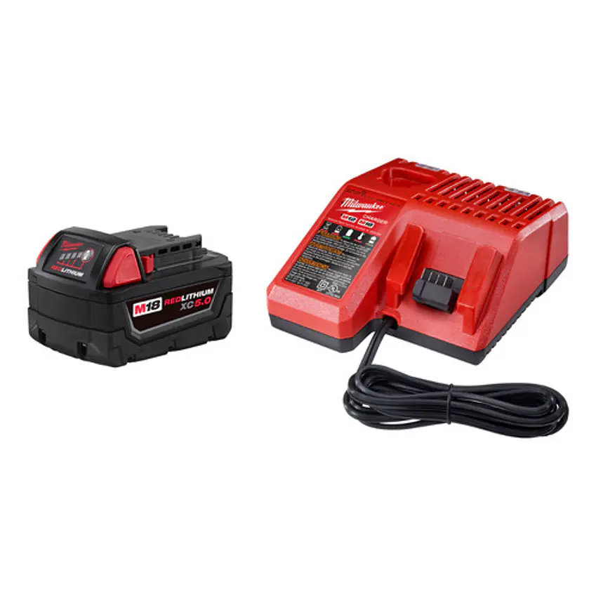 Milwaukee Pack Batería M18 Xc5.0 + Cargador M18 220v 48-5950 1