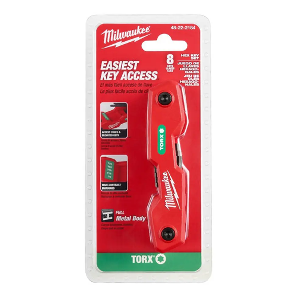 Milwaukee Juego De 8 Llaves Torx Plegables 48-22-2184 2