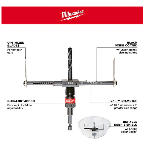 Milwaukee Cortador Ajustable Para Focos Embutidos Volcanita 49-56-0320 4