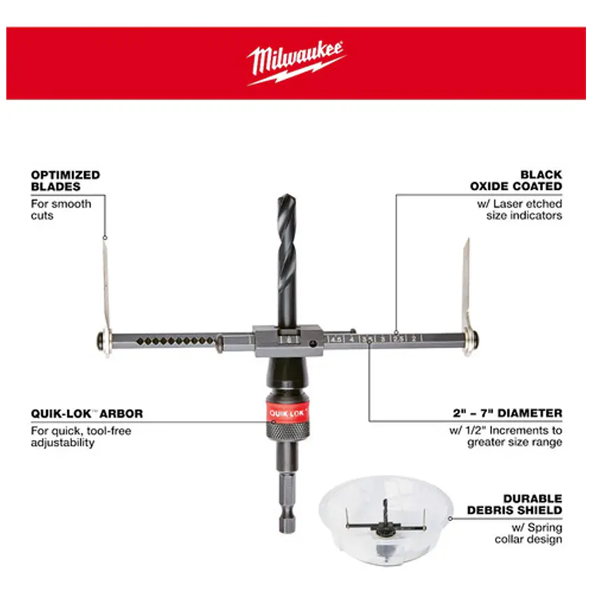 Milwaukee Cortador Ajustable Para Focos Embutidos Volcanita 49-56-0320 4