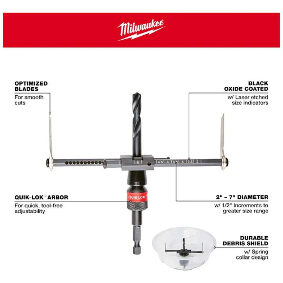 Milwaukee Cortador Ajustable Para Focos Embutidos Volcanita 49-56-0320 4