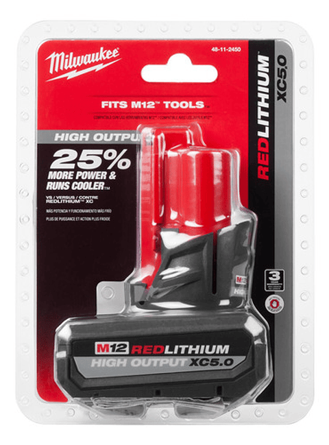 Milwaukee Batería M12 Xc 5 Amperios High Output 48-11-2450