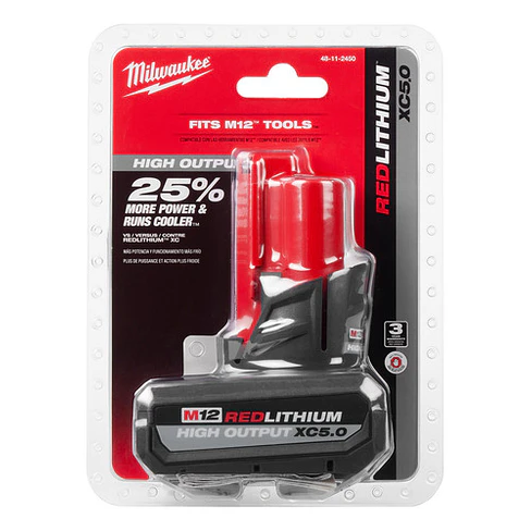 Milwaukee Batería M12 Xc 5 Amperios High Output 48-11-2450 1