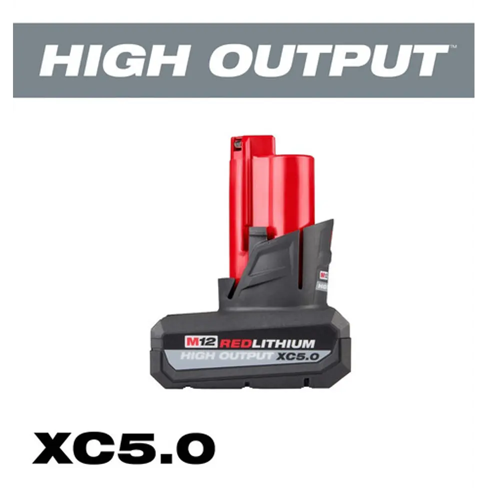 Milwaukee Batería M12 Xc 5 Amperios High Output 48-11-2450 3