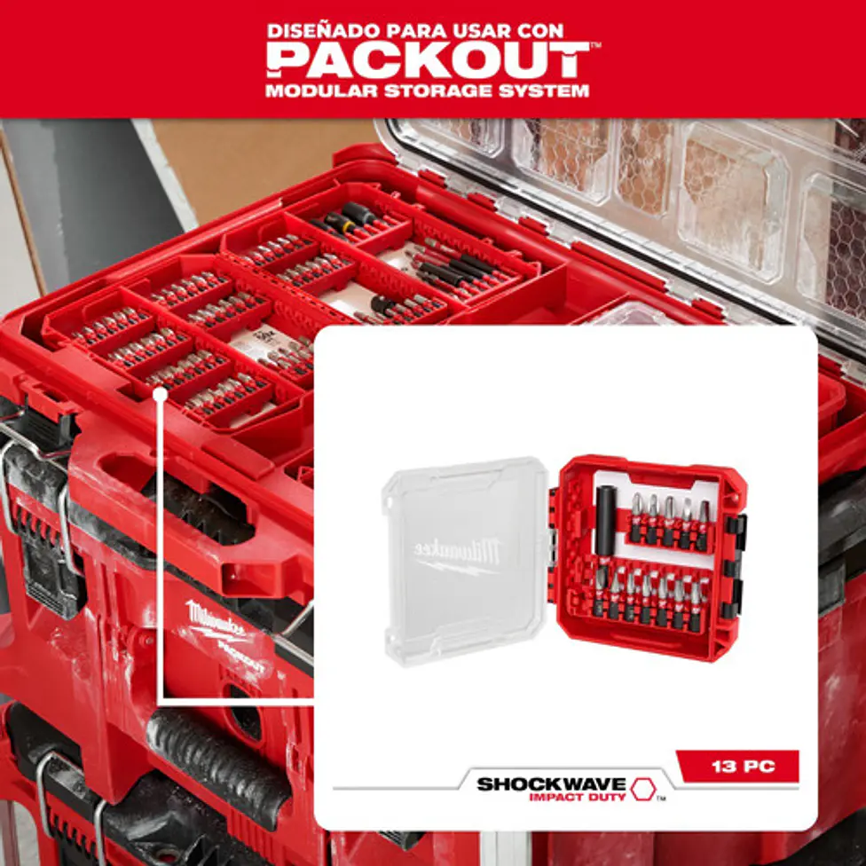 Milwaukee Puntas Shockwave 13 Piezas Para Packout 48-32-4035 5