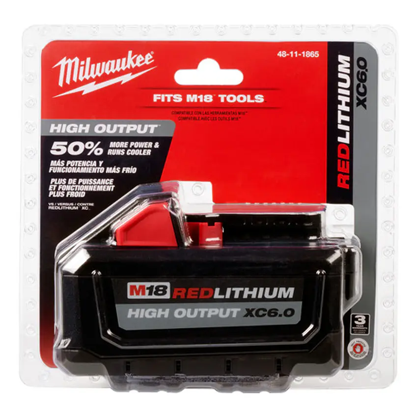 Batería Milwaukee M18 HIGH OUTPUT XC6.0 Ah Sellada 48-11-1865 1
