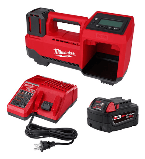 Inflador De Neumáticos Milwaukee M18 150 Psi 2848-20 + Batería y Cargador