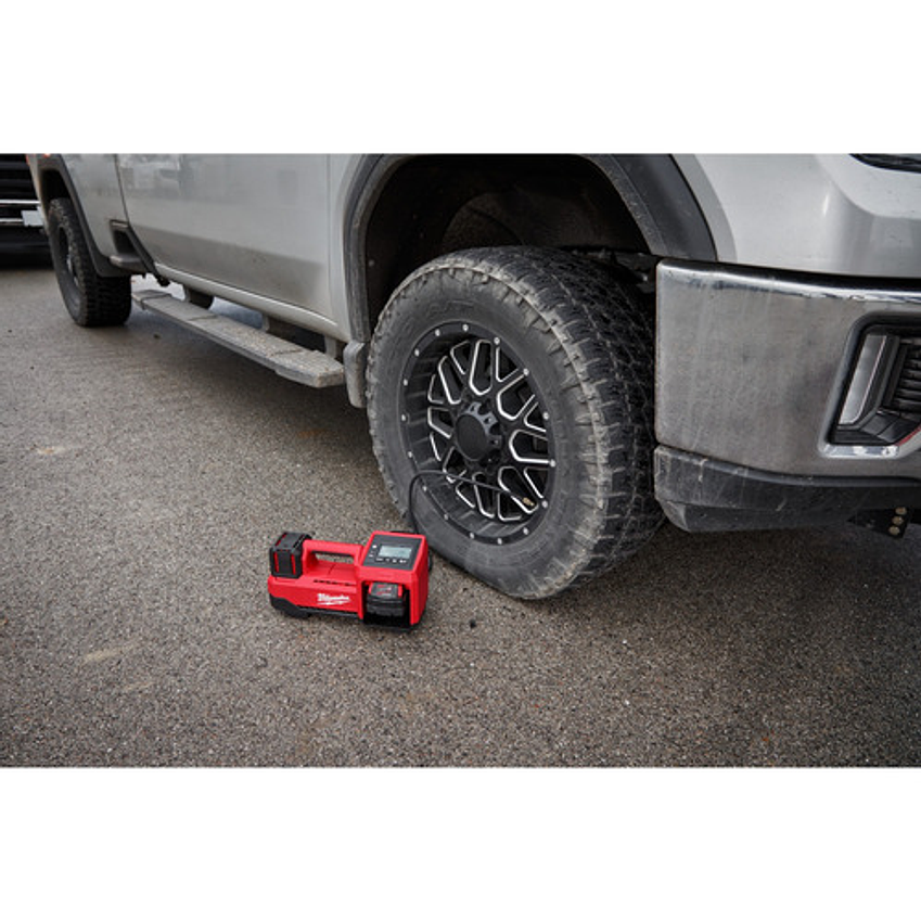 Inflador De Neumáticos Milwaukee M18 150 Psi 2848-20 + Batería y Cargador 6