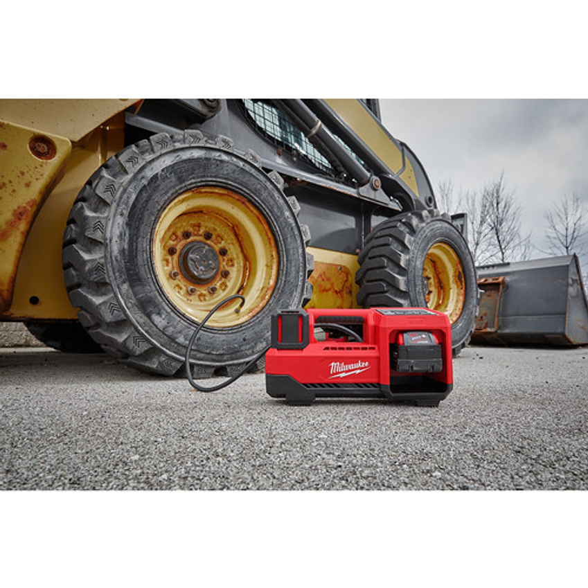 Inflador De Neumáticos Milwaukee M18 150 Psi 2848-20 + Batería y Cargador 9
