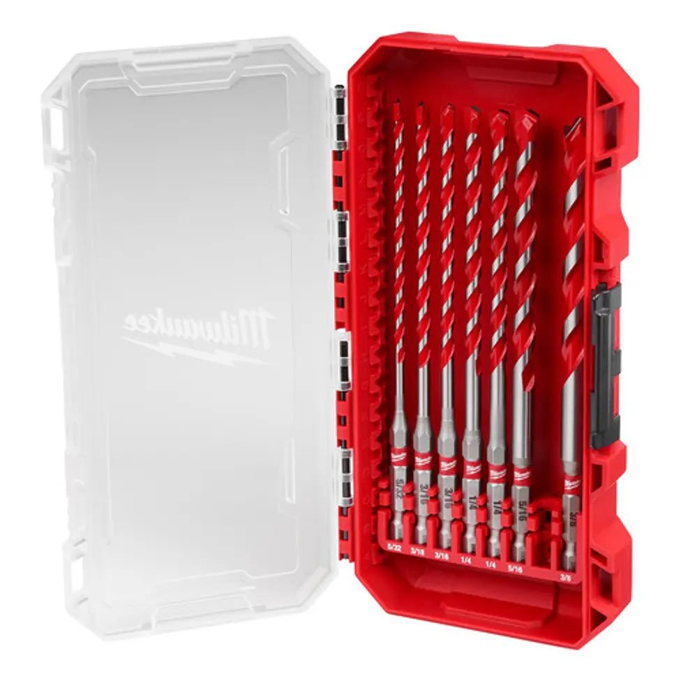 Set De Brocas Largas Para Concreto Milwaukee 7 Piezas 48-20-9052 1