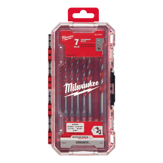 Milwaukee Set De Brocas Concreto Largas 7 Piezas 48-20-9052 2