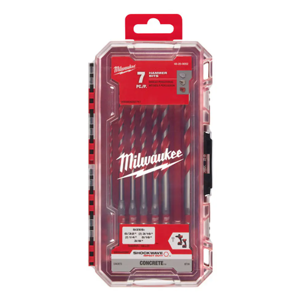 Set De Brocas Largas Para Concreto Milwaukee 7 Piezas 48-20-9052 2
