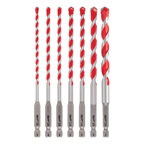 Set De Brocas Largas Para Concreto Milwaukee 7 Piezas 48-20-9052 3