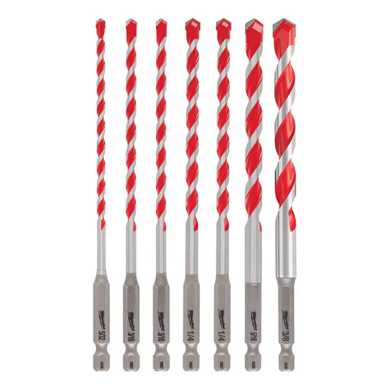 Milwaukee Set De Brocas Concreto Largas 7 Piezas 48-20-9052 3
