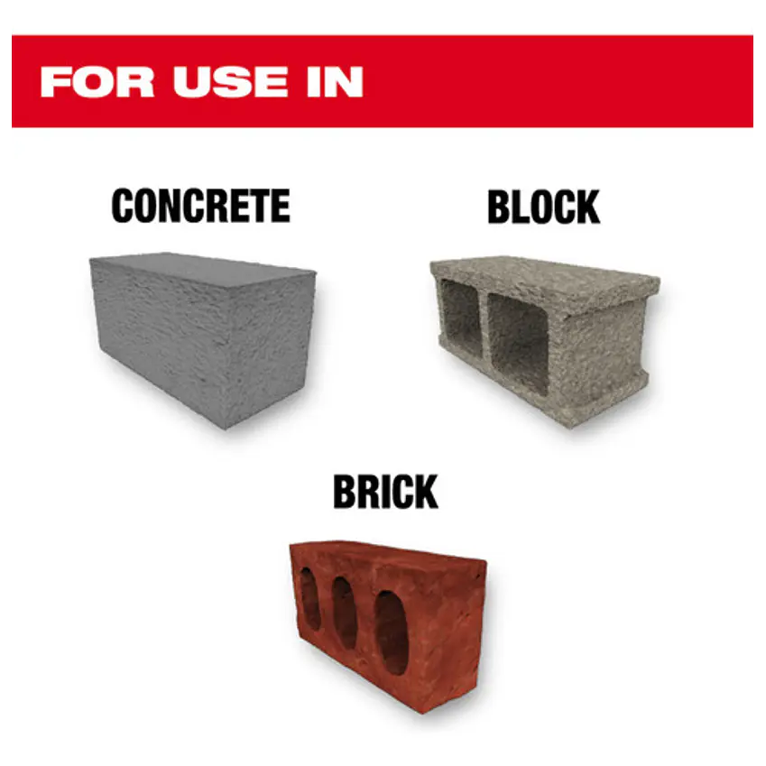 Milwaukee Set De Brocas Concreto Largas 7 Piezas 48-20-9052 7